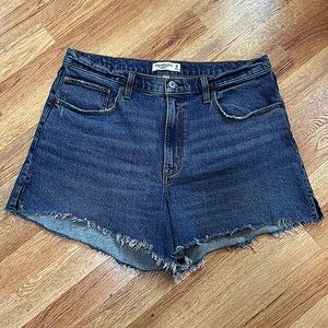 Abercrombie & Fitch Curve Love High Rise 4 Inch Mom Short (32/14) (Dark)